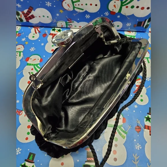 Nina Black Evening clutch/Crossbody bag - Picture 10 of 12